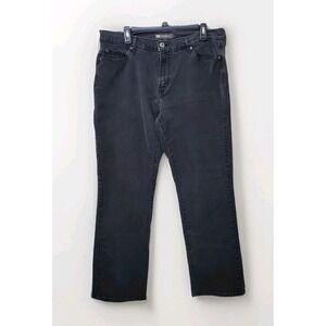 Levis 505 Jeans Womens Size 16‎ Straight Leg Classic Fit Denim Pants Black